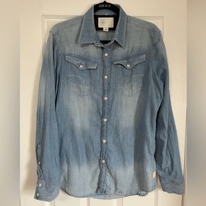 G star denim button down shirt